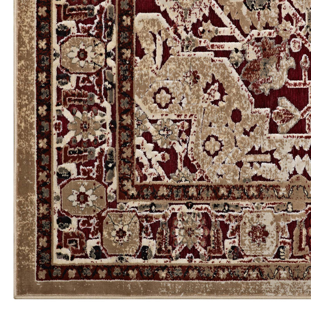 Grania Ornate Vintage Floral Turkish 8x10 Area Rug by Modway