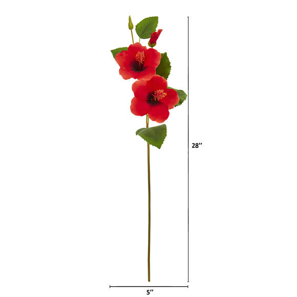 28" Hibiscus Artificial Flower (Set of 12)