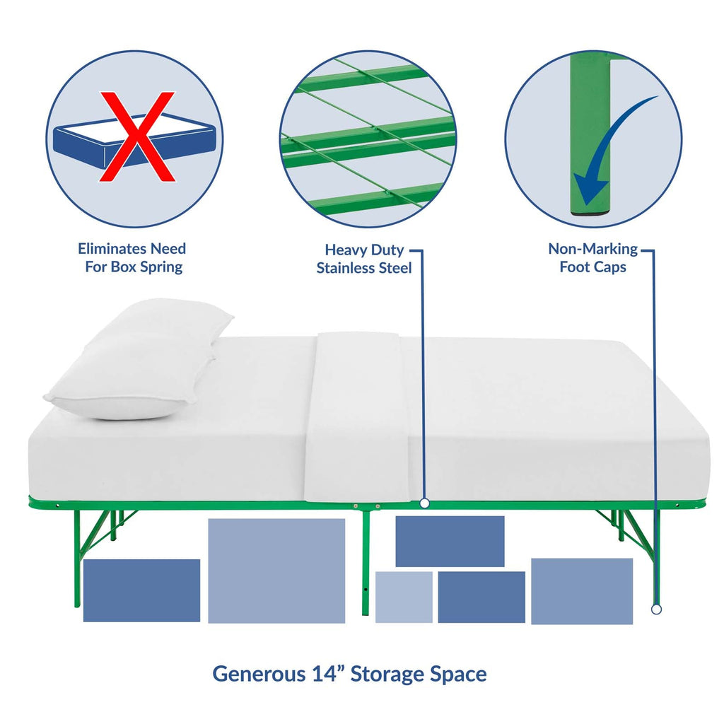 Horizon Stainless Steel Queen Bed Frame by Modway