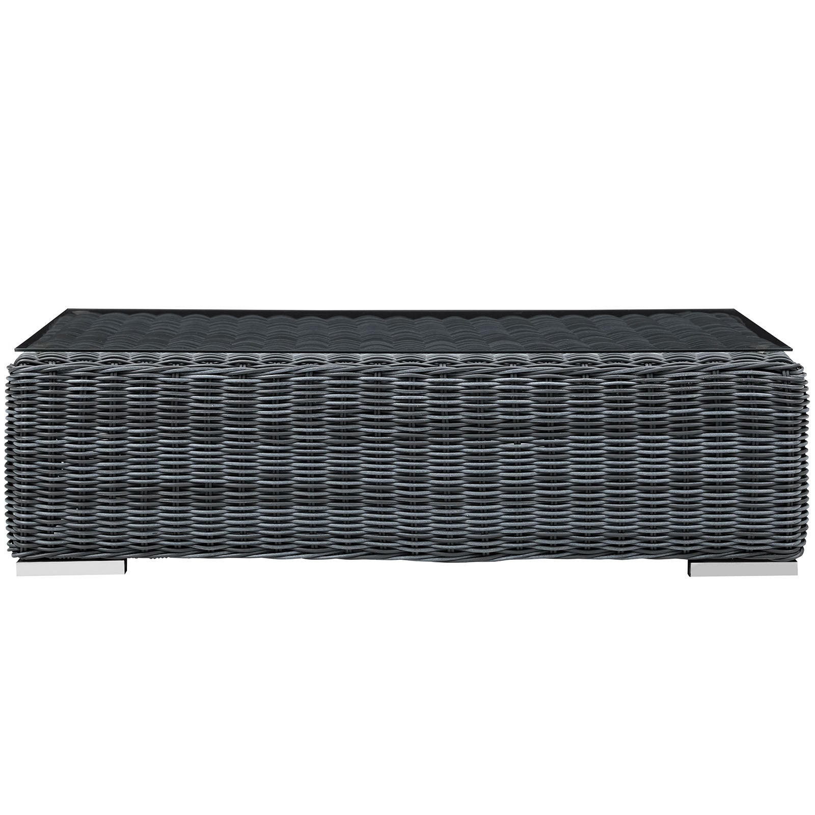Summon Outdoor Patio Glass Top Coffee Table by Modway
