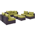 Convene 8 Piece Outdoor Patio Sectional Set by Modway