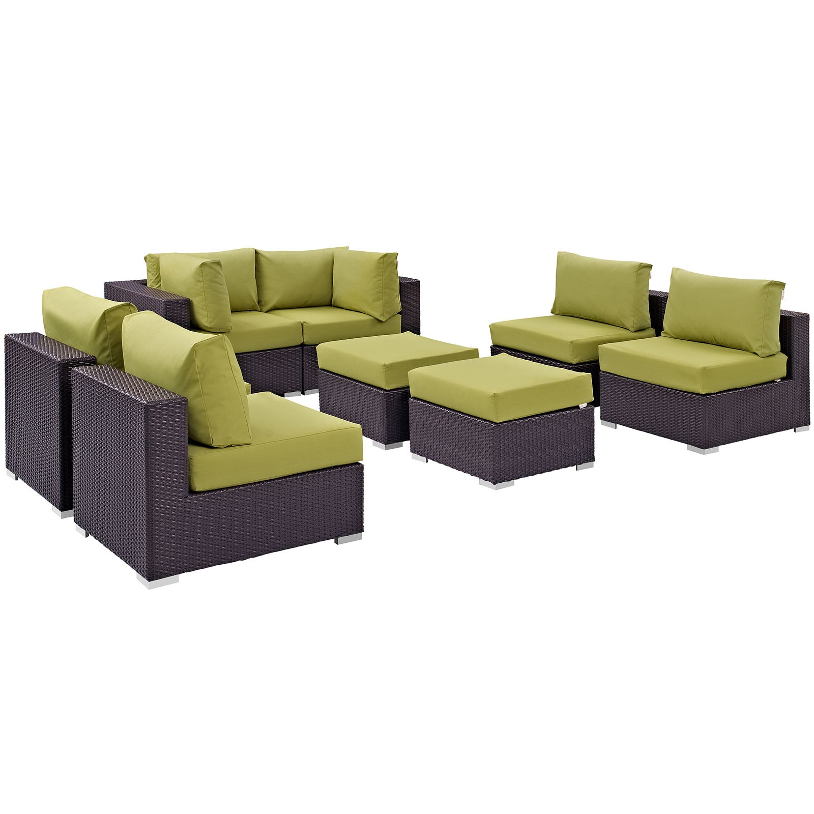 Convene 8 Piece Outdoor Patio Sectional Set by Modway