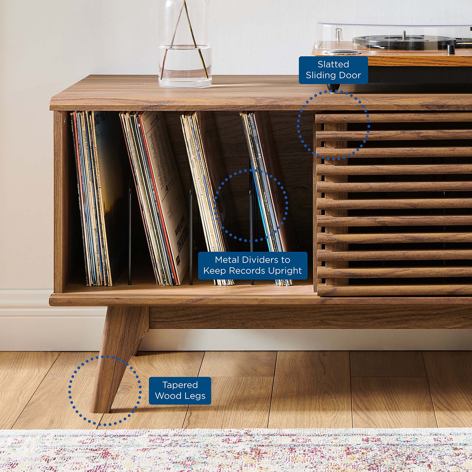 Render Vinyl Record Display Stand by Modway