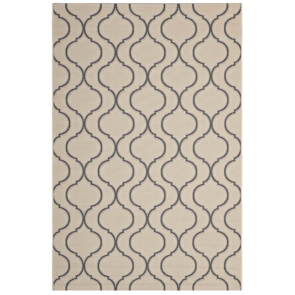 Linza Wave Abstract Trellis Indoor and Outdoor 5x8 Area Rug by Modway