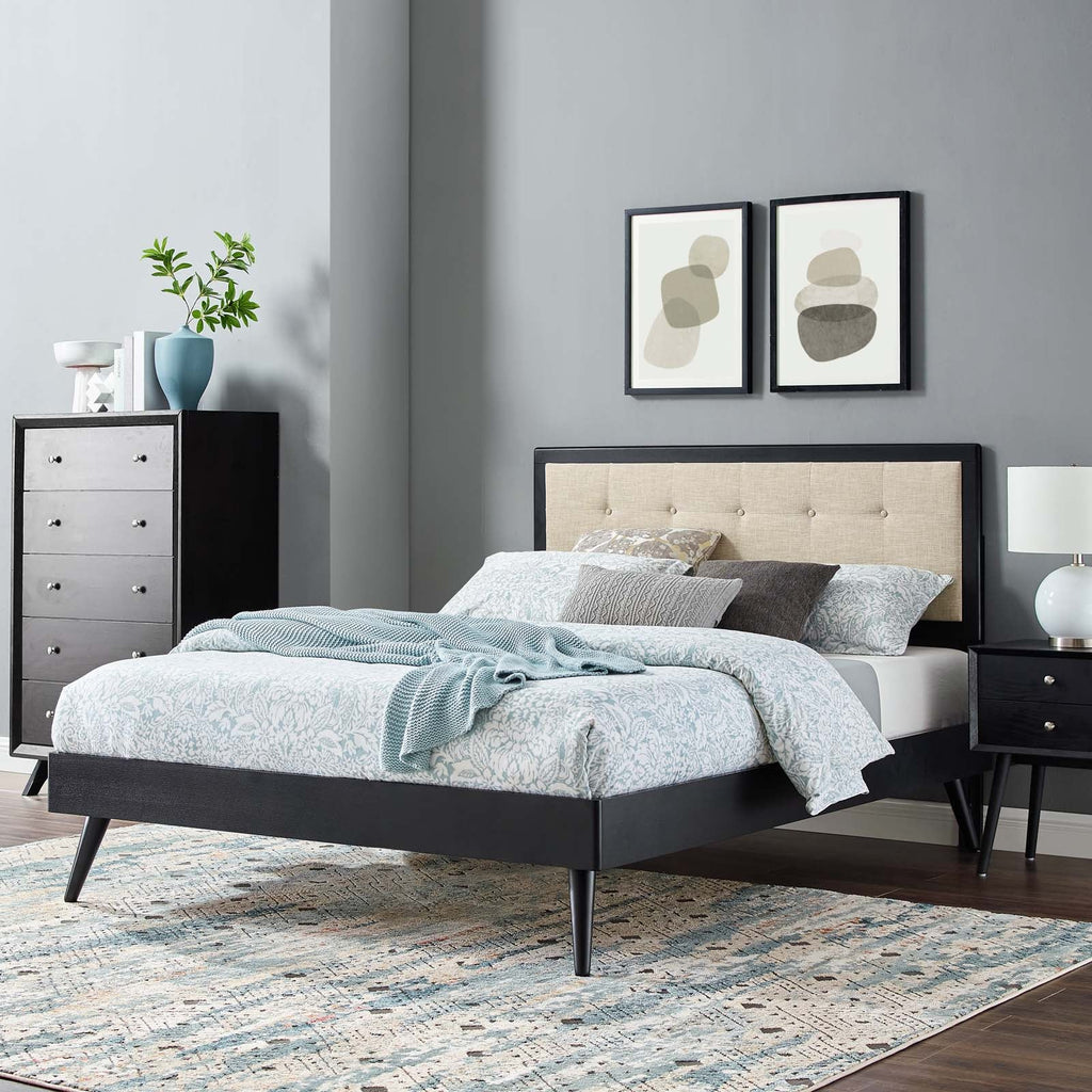 Willow Wood Queen Platform Bed With Splayed Legs by Modway
