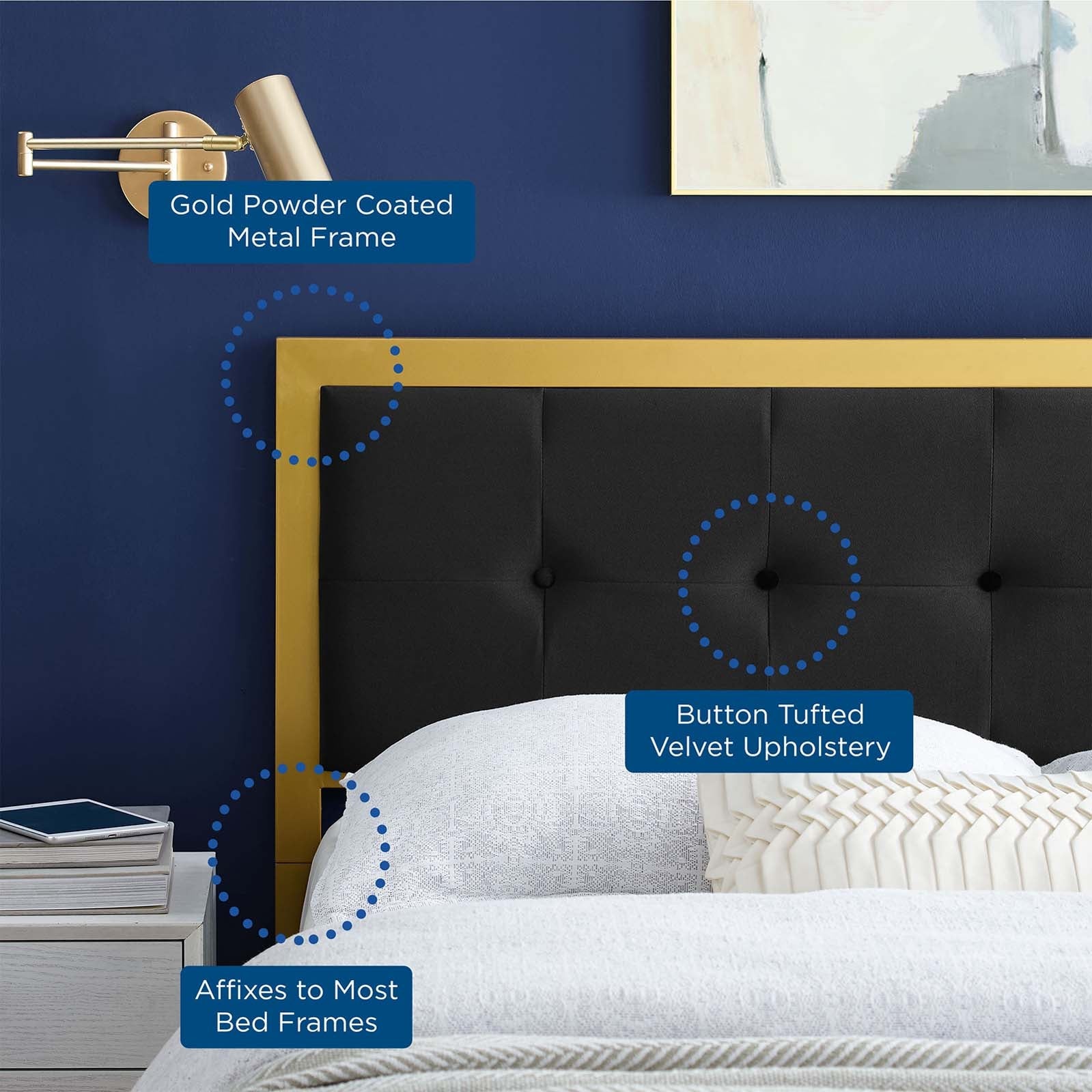 Teagan Tufted Performance Velvet Full Headboard by Modway