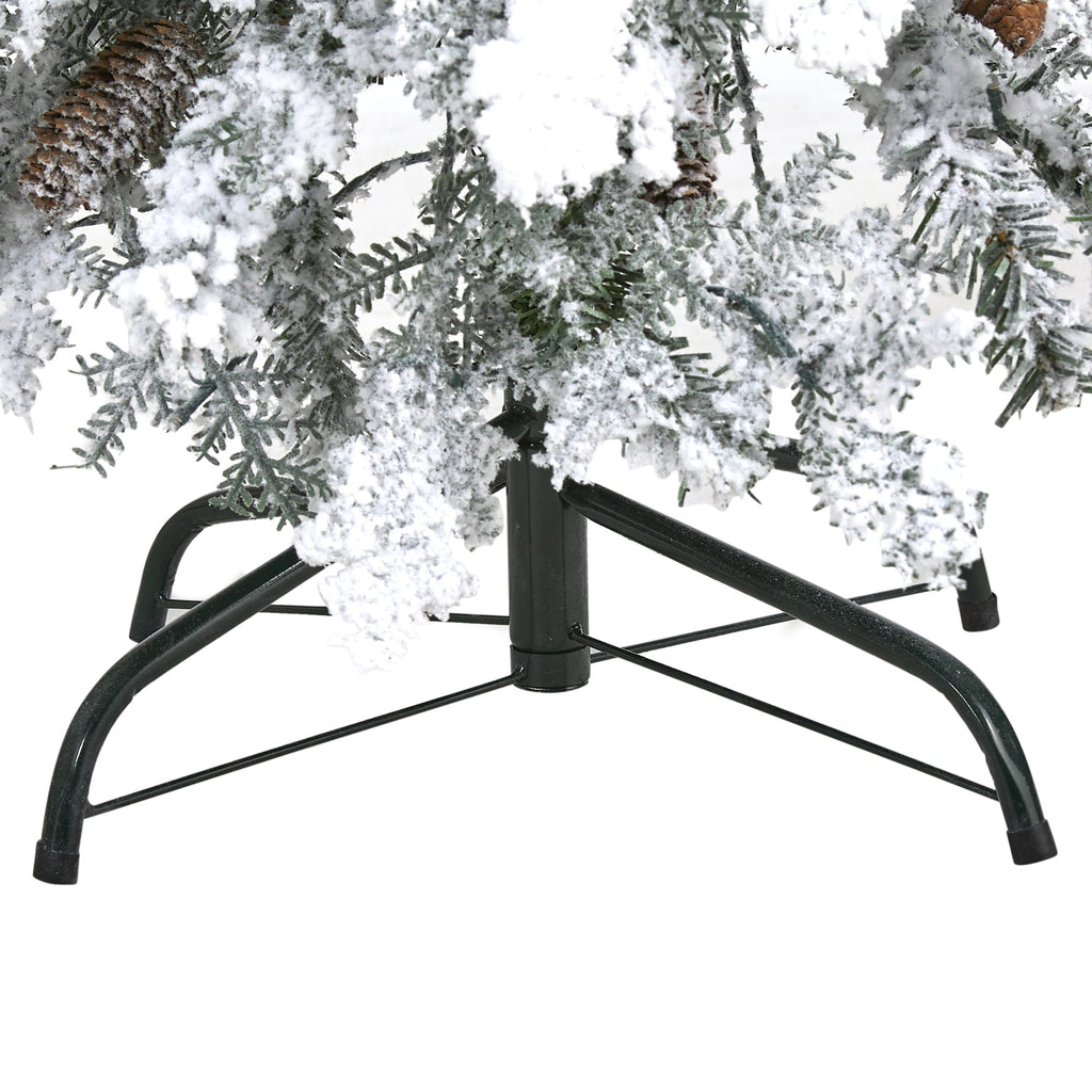 4' Flocked Montana Down Swept Spruce Artificial Christmas Tree