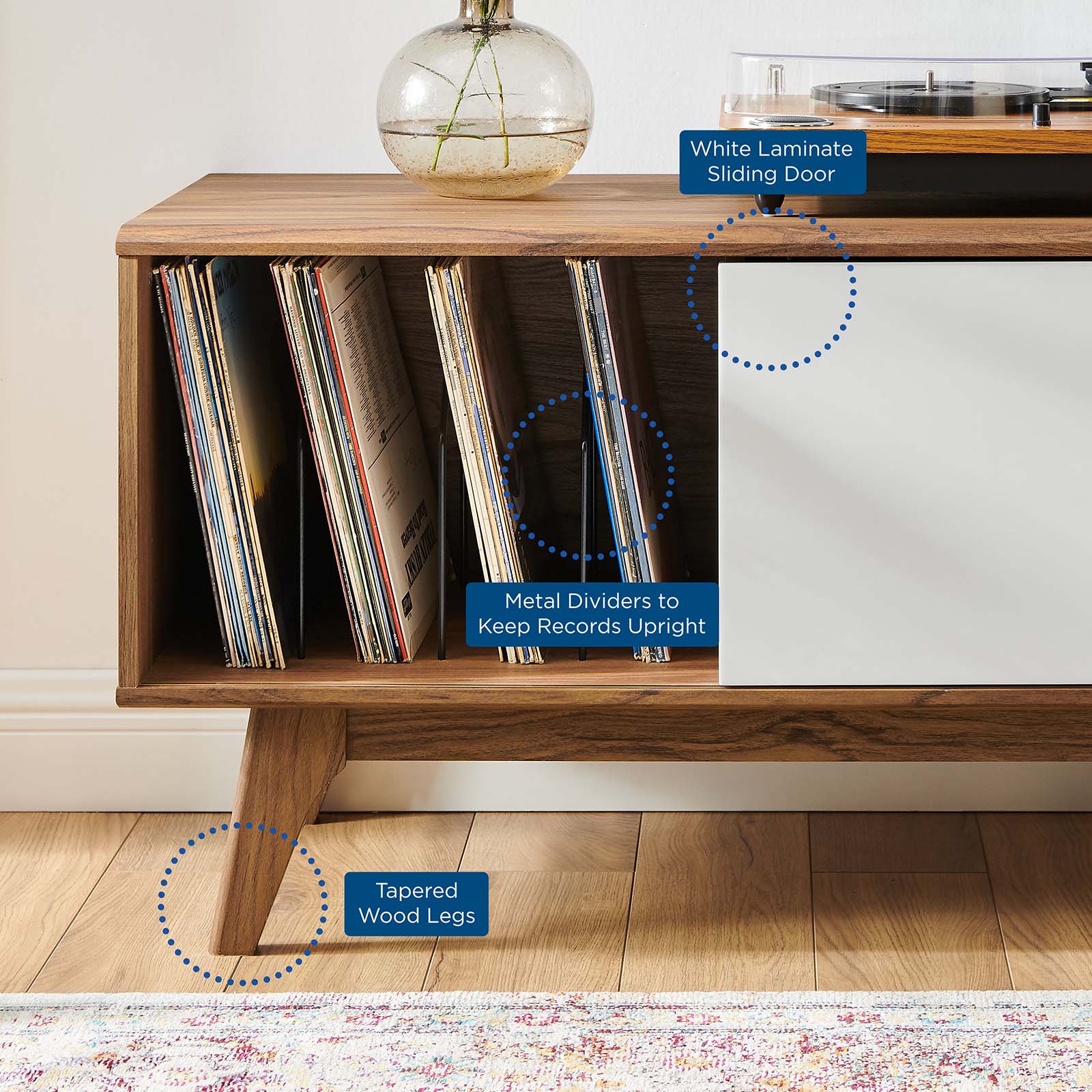 Envision Vinyl Record Display Stand by Modway