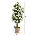 59" Azalea Artificial Tree In Farmhouse Planter 9458 By Nearly Natural