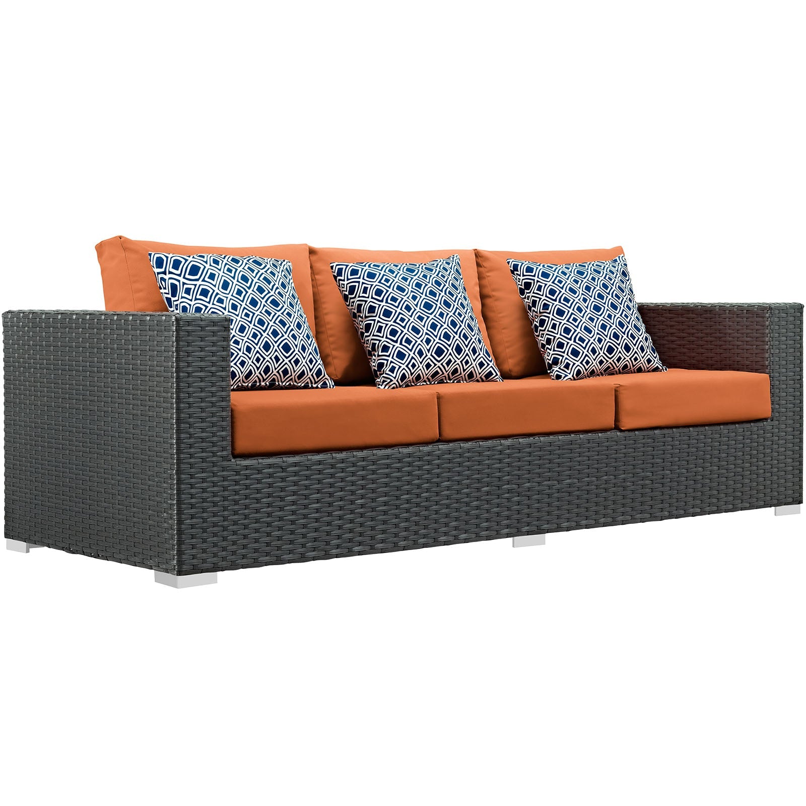 Sojourn 3 Piece Outdoor Patio Sunbrella¨ Sectional Set by Modway