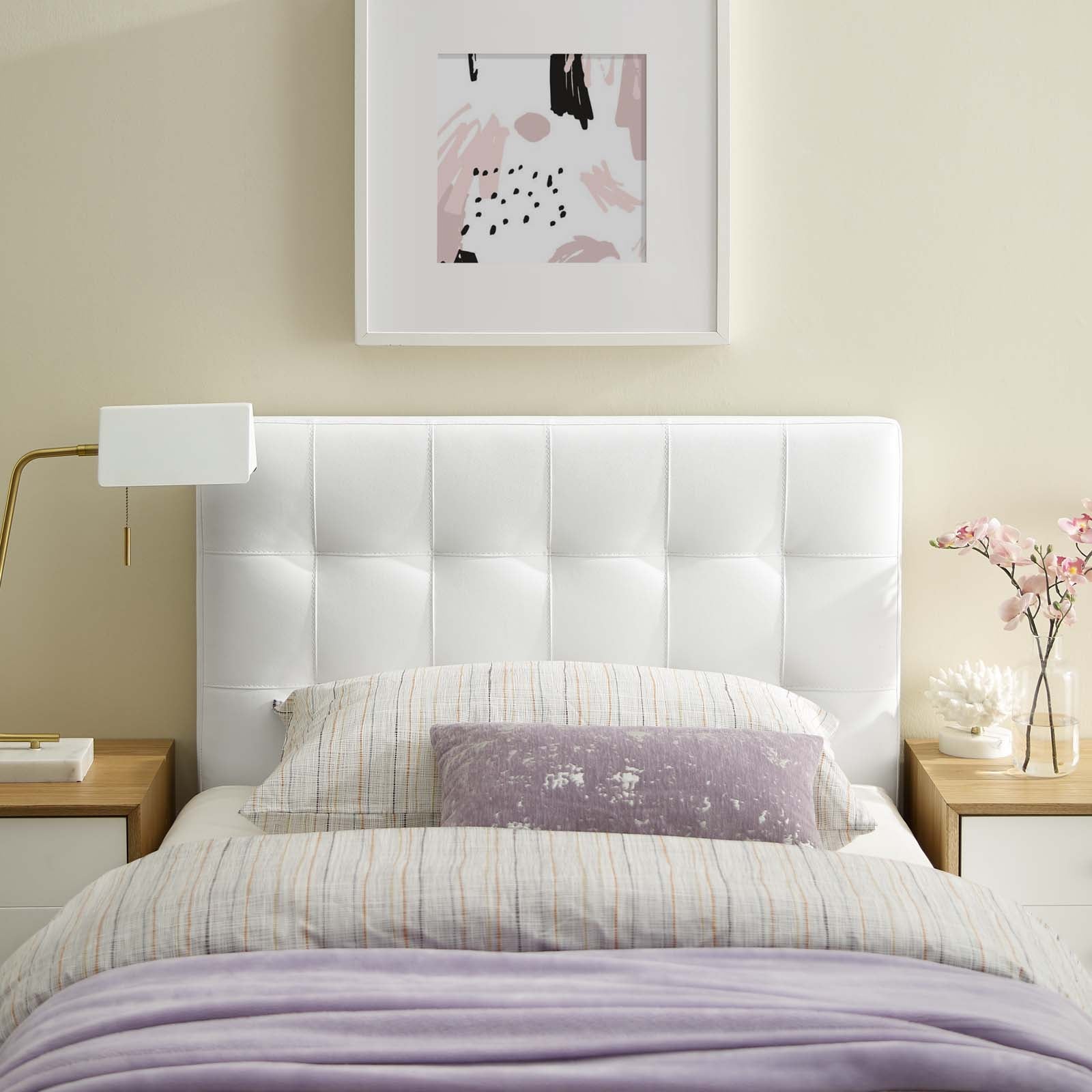 Lily Upholstered Vinyl Twin Headboard by Modway