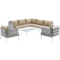 Harmony 8 Piece Outdoor Patio Aluminum Sectional Sofa Set by Modway