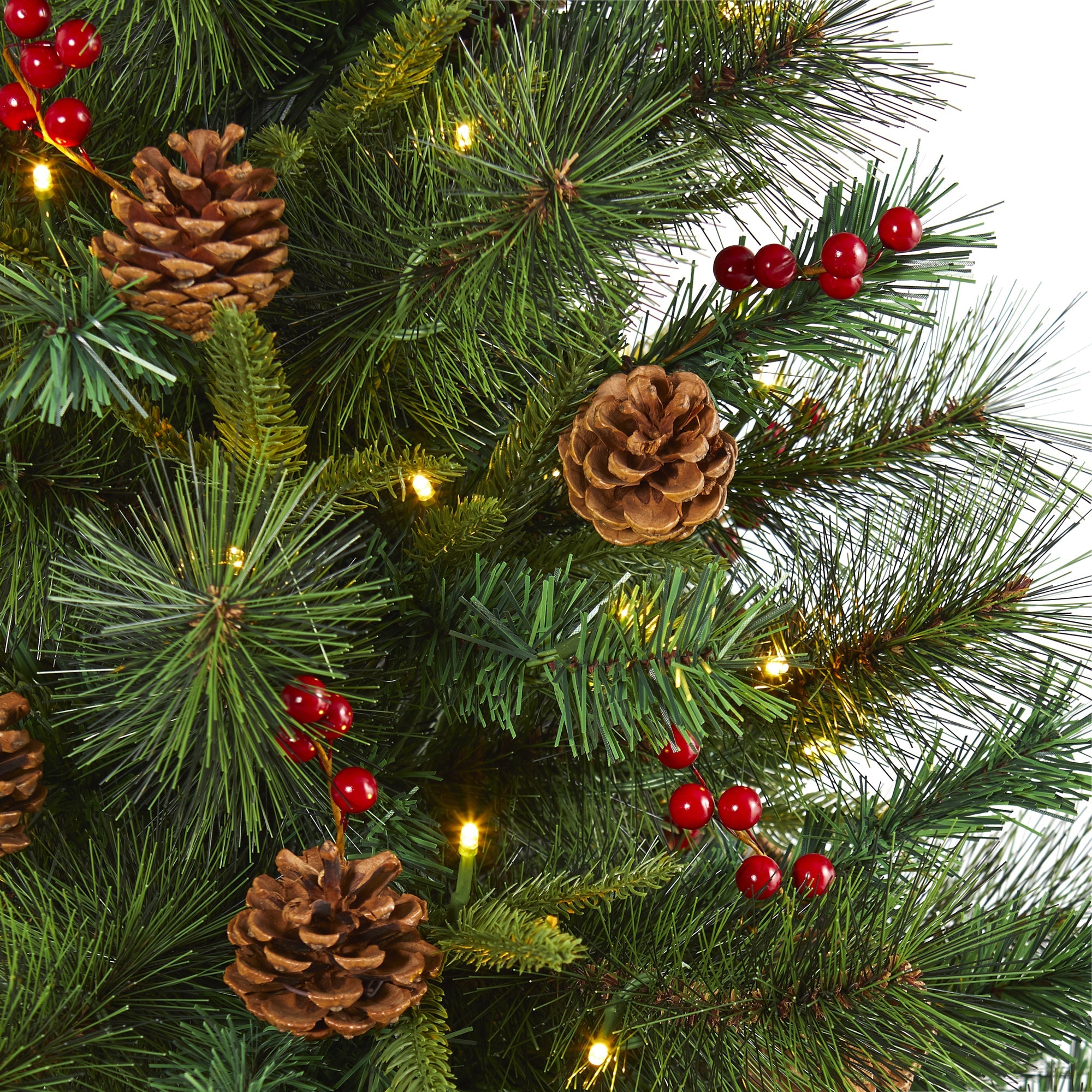 5' Mixed Pine Artificial Christmas Tree w/ 150 Clear LED Lights