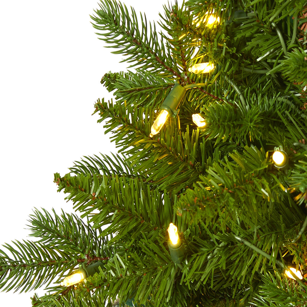 3' Swiss Alpine Artificial Christmas Tree w/ 50 Clear LED Lights