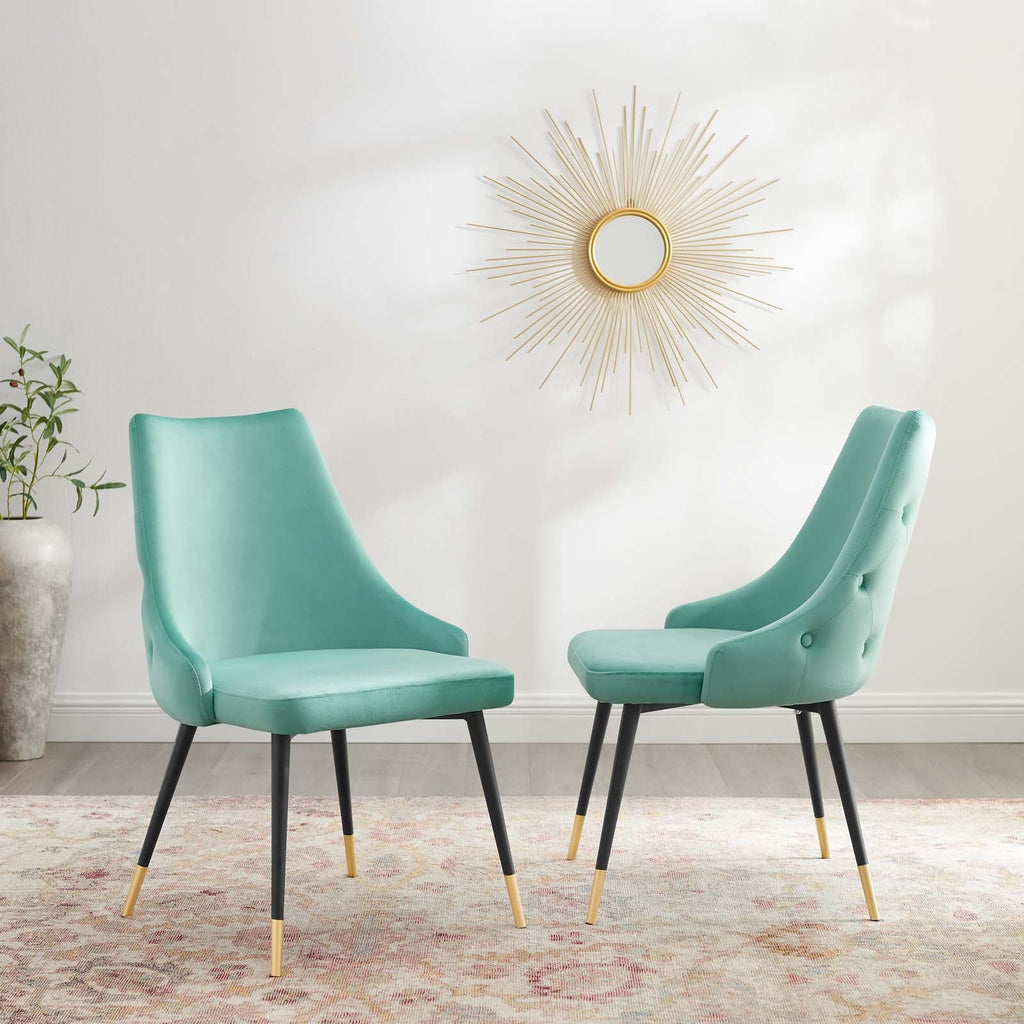 Adorn Performance Velvet Dining Side Chair Set of 2 by Modway