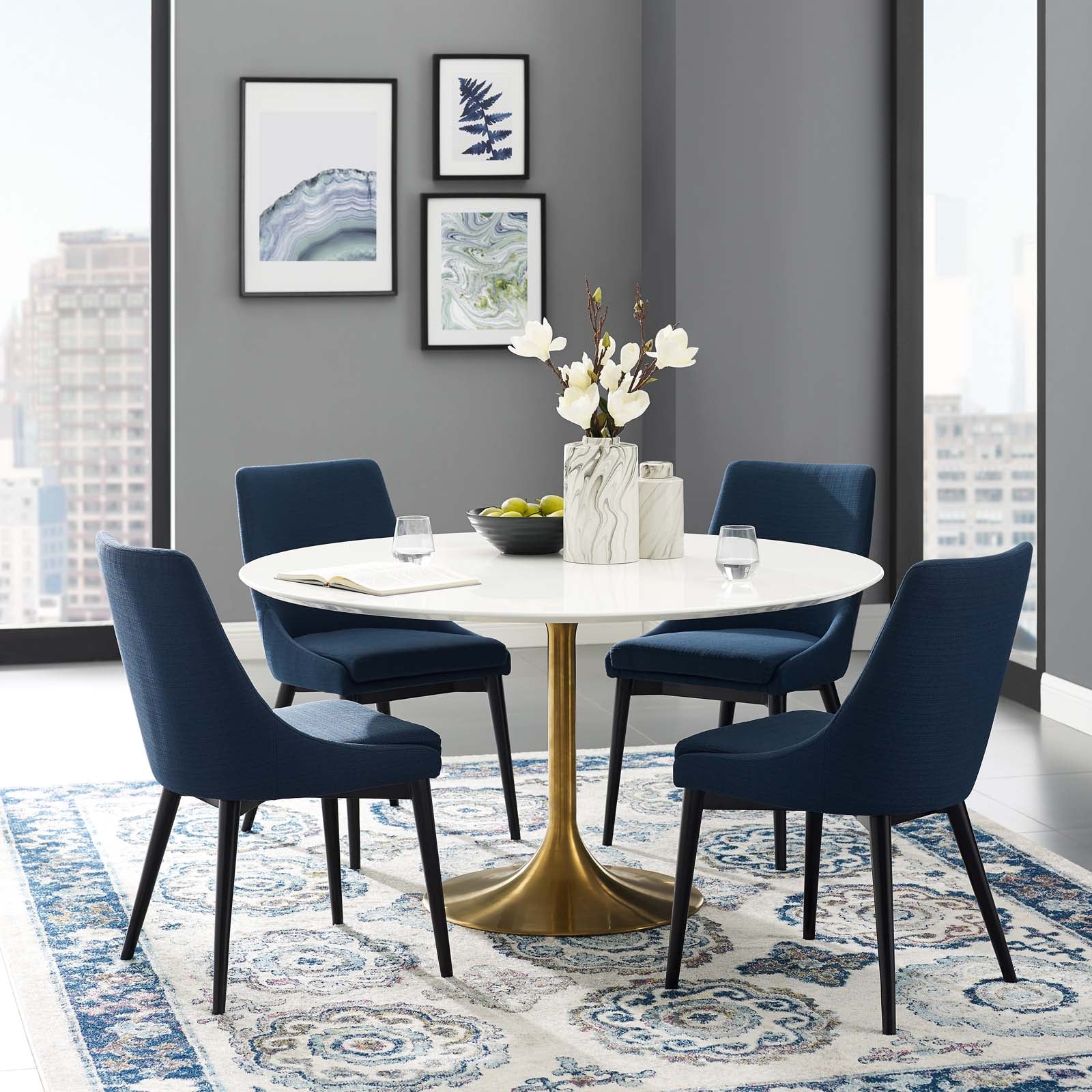 Lippa 54" Round Wood Dining Table by Modway