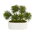 10" Succulent Artificial Plant in White Planter