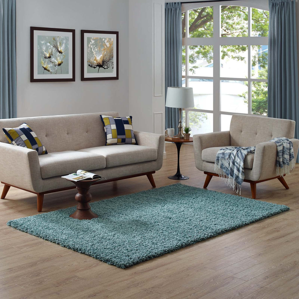 Enyssa Solid 5x8 Shag Area Rug by Modway