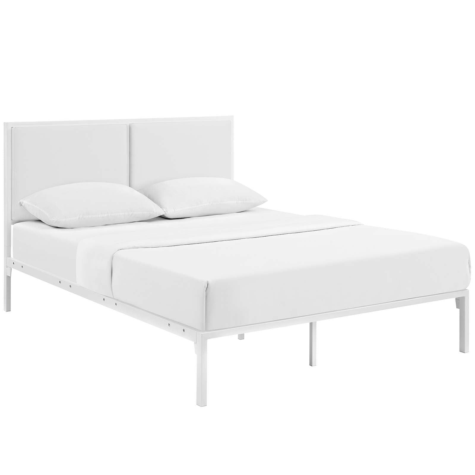 Della Vinyl King Bed by Modway