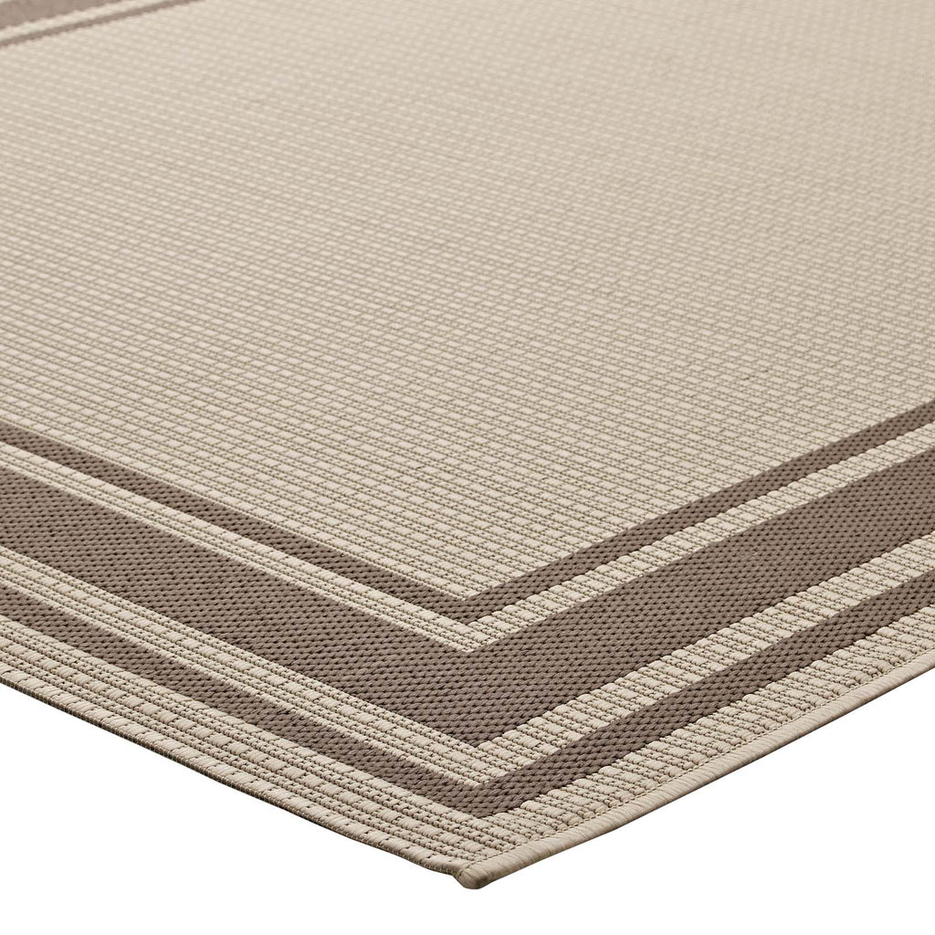 Rim Solid Border Indoor and Outdoor 8x10 Area Rug by Modway