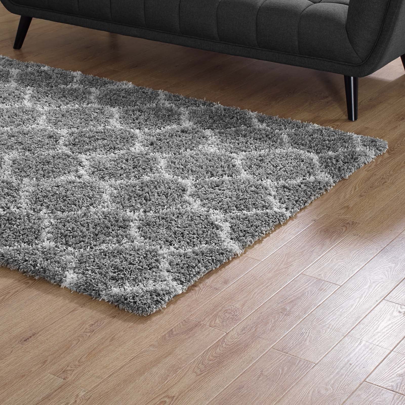 Solvea Moroccan Trellis 5x8 Shag Area Rug by Modway
