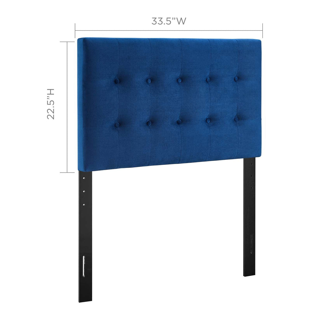 Emily Biscuit Tufted Performance Velvet Twin Headboard by Modway