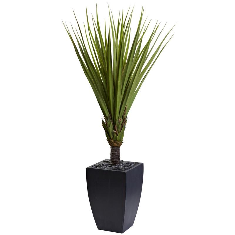 65"  Spiky Agave Artificial Tree in Black Planter