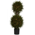 40"  Cedar Double Ball Topiary w/Lights