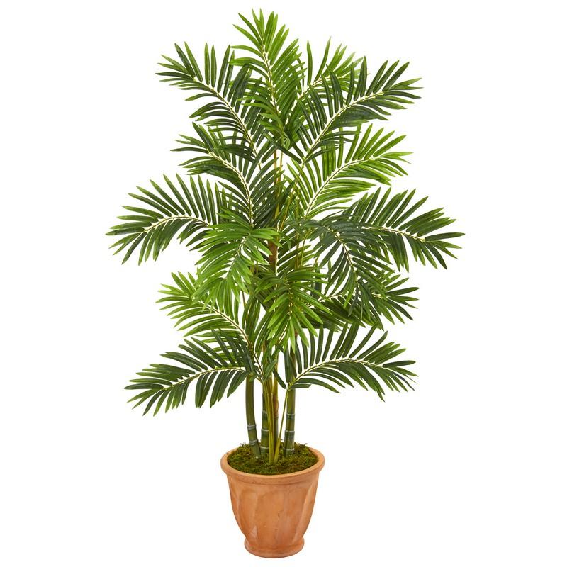 59"  Areca Palm Artificial Tree in Terracotta Planter