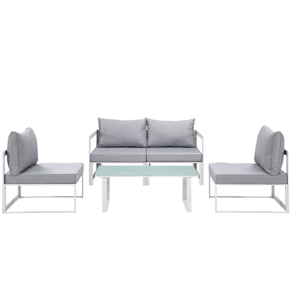 Fortuna 5 Piece Outdoor Patio Sectional Sofa Set by Modway