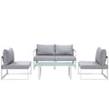 Fortuna 5 Piece Outdoor Patio Sectional Sofa Set by Modway