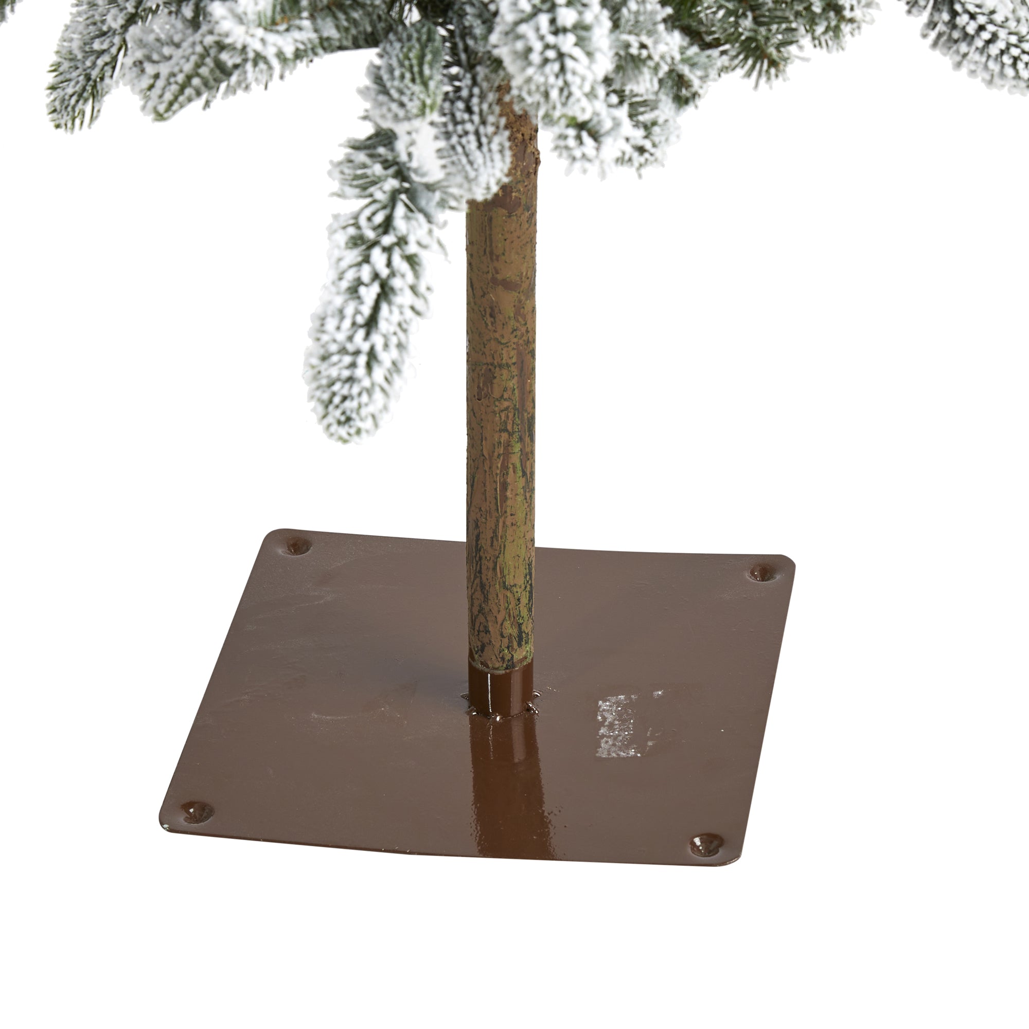5.5' Flocked Washington Alpine Christmas Artificial Tree w 150 White Warm LED
