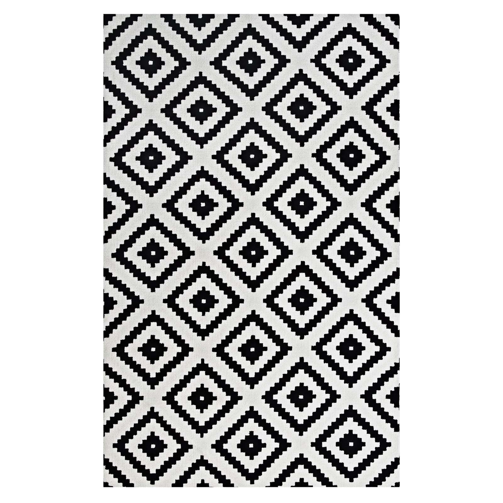 Alika Abstract Diamond Trellis 5x8 Area Rug by Modway