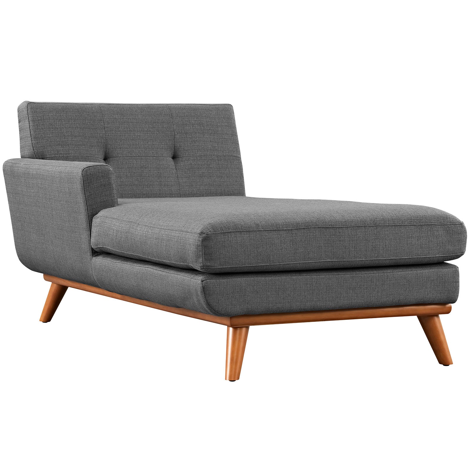 Engage Left-Facing Upholstered Fabric Chaise by Modway