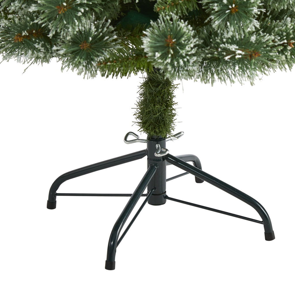 4' Wisconsin Slim Snow Tip Pine Artificial Christmas Tree w/ 100 Clear LED Light