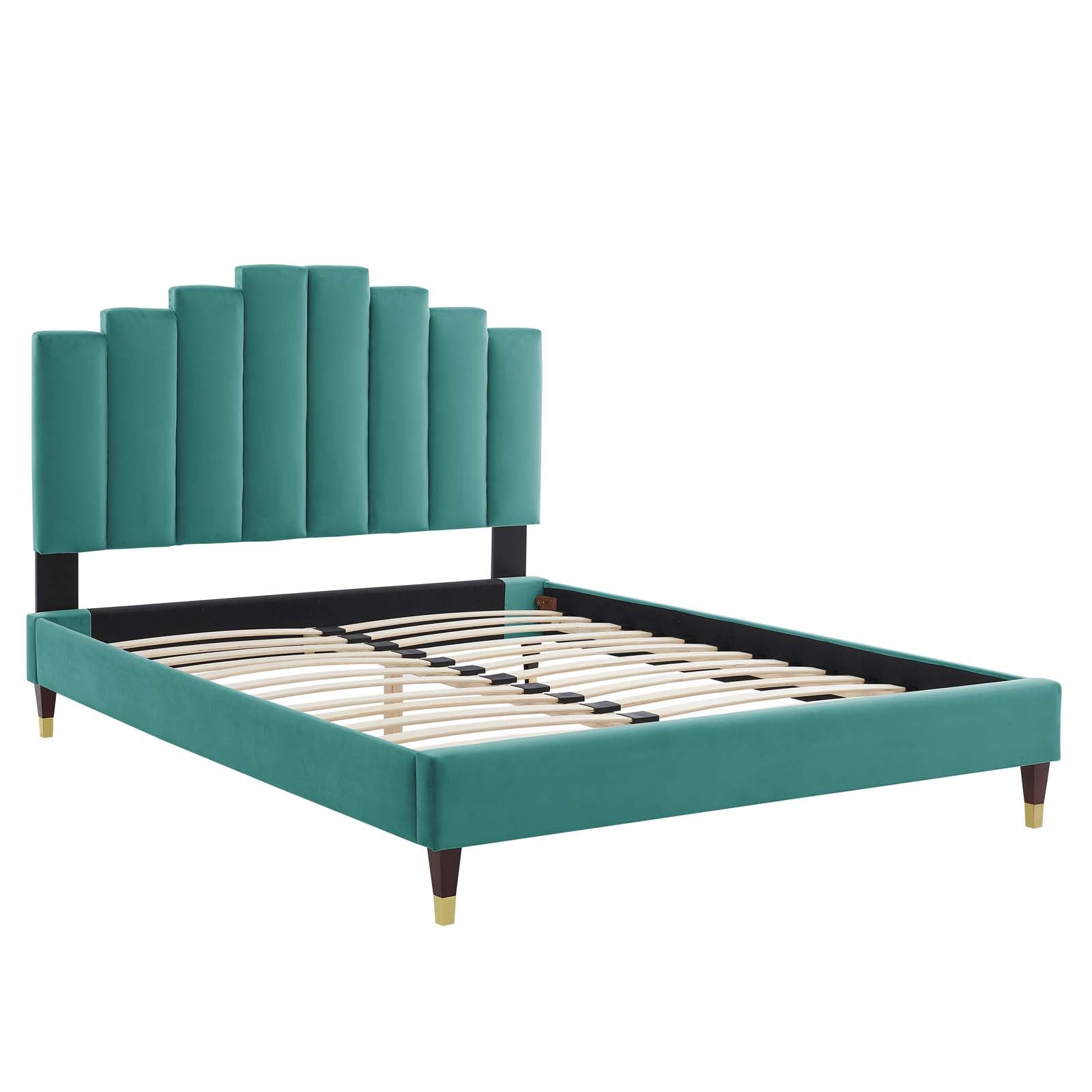 Elise Performance Velvet Full Platform Bed by Modway