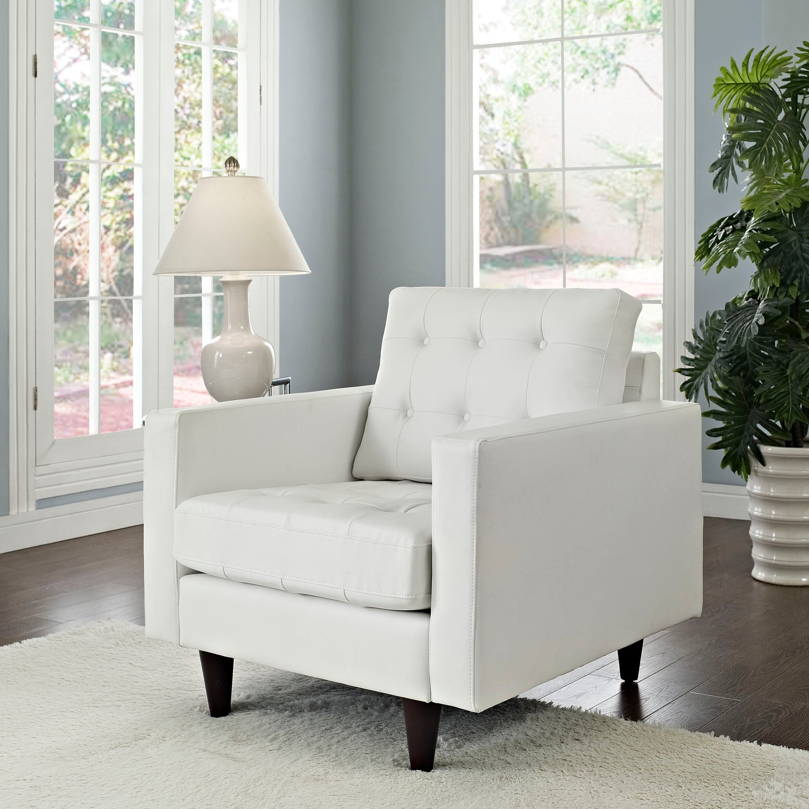 Empress Bonded Leather Armchair by Modway
