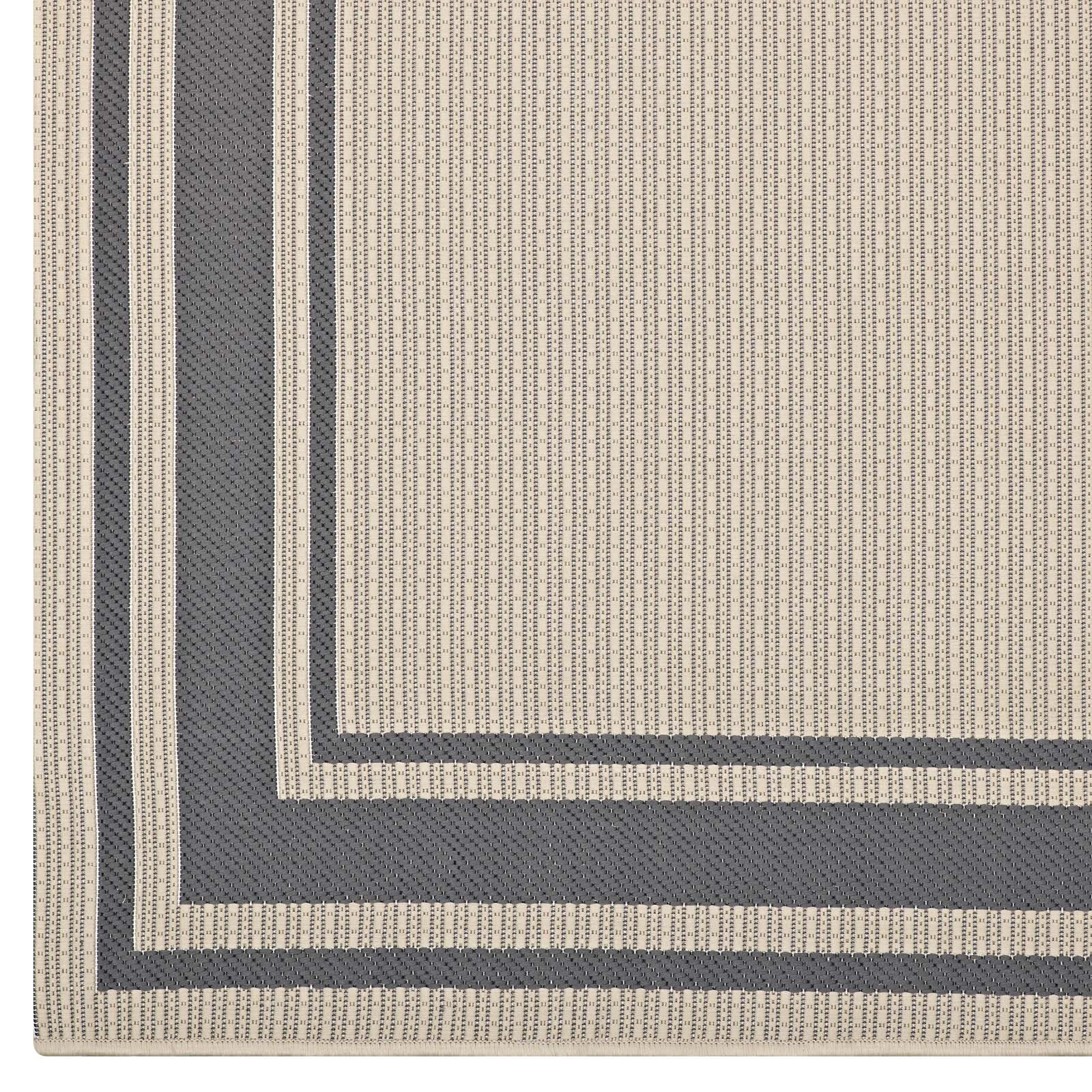 Rim Solid Border Indoor and Outdoor 8x10 Area Rug by Modway