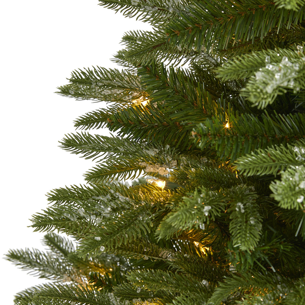 5' Snowed Grand Teton Artificial Christmas Tree with 150 Clear Lights