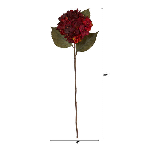 32" Hydrangea Artificial Flower (Set of 6)
