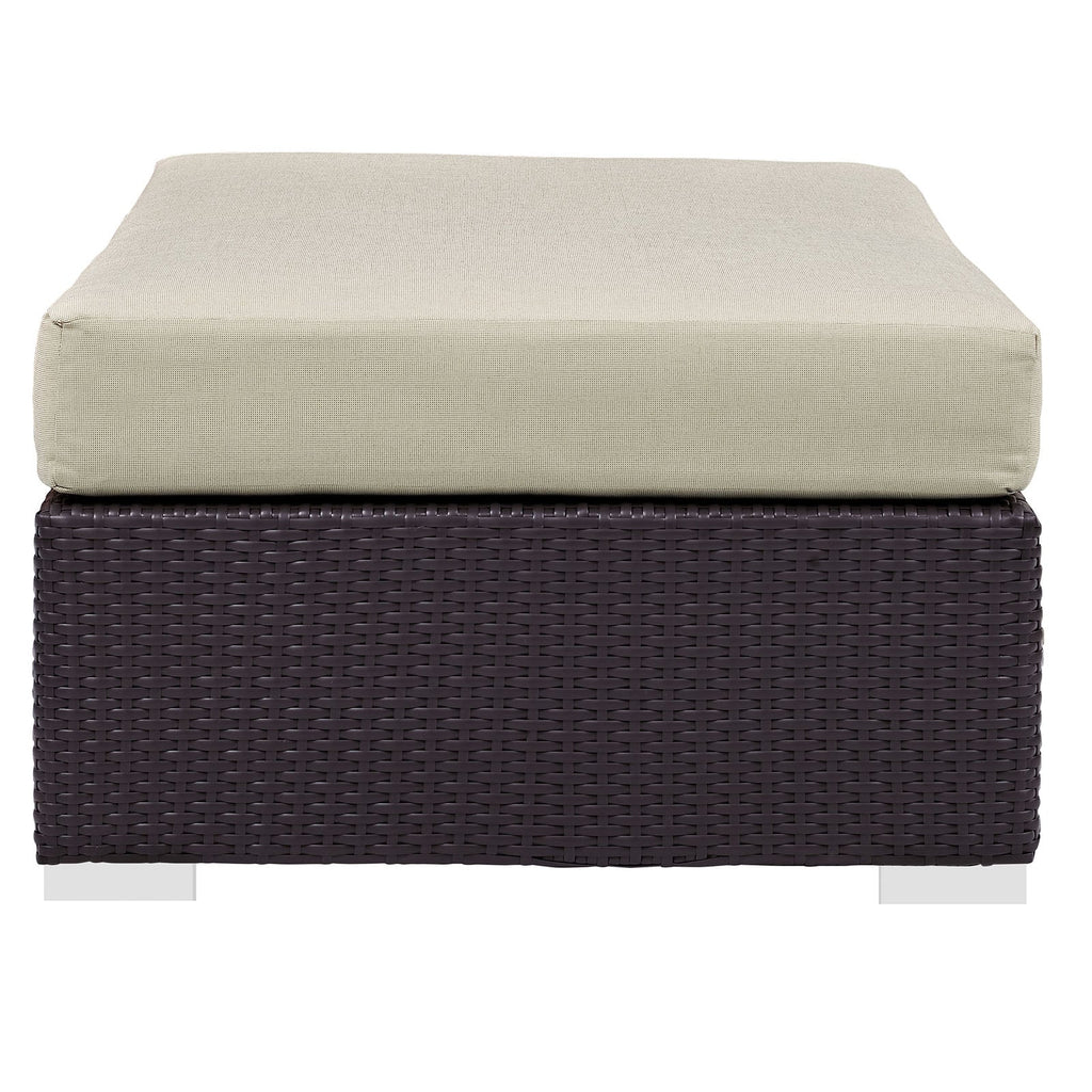 Convene Outdoor Patio Fabric Rectangle Ottoman by Modway