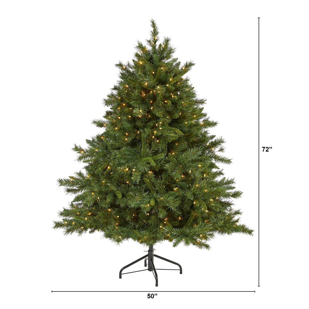 6' Wyoming Mixed Pine Artificial Christmas Tree with 450 Clear Lights