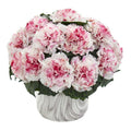 Carnation Artificial Arrangement in Marble Finished Vase