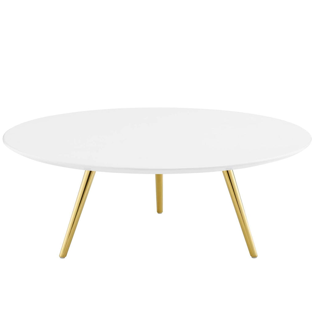 Lippa 40" Round Wood Coffee Table with Tripod Base by Modway