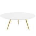 Lippa 40" Round Wood Coffee Table with Tripod Base by Modway