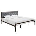 Mia Fabric King Bed by Modway