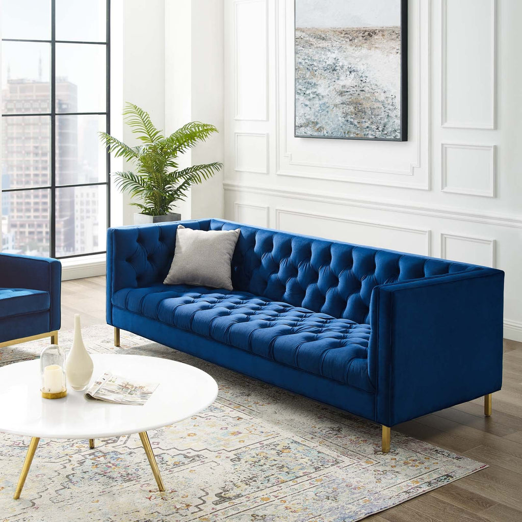 Delight Tufted Button Performance Velvet Sofa by Modway