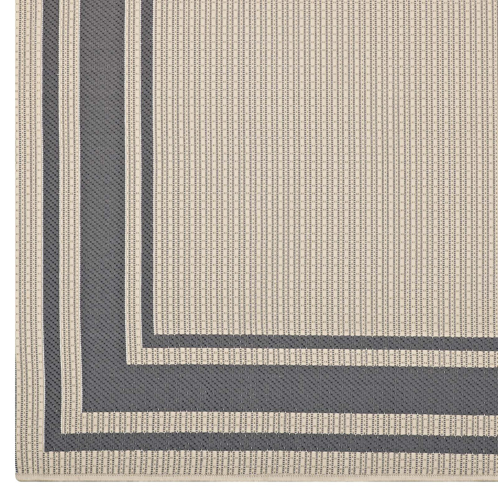 Rim Solid Border Indoor and Outdoor 5x8 Area Rug by Modway