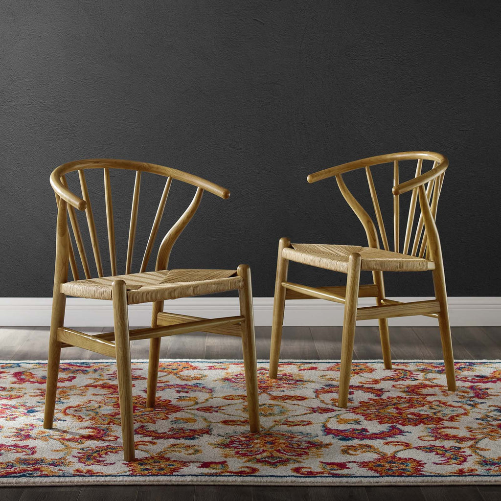 Flourish Spindle Wood Dining Side Chair Set of 2 by Modway
