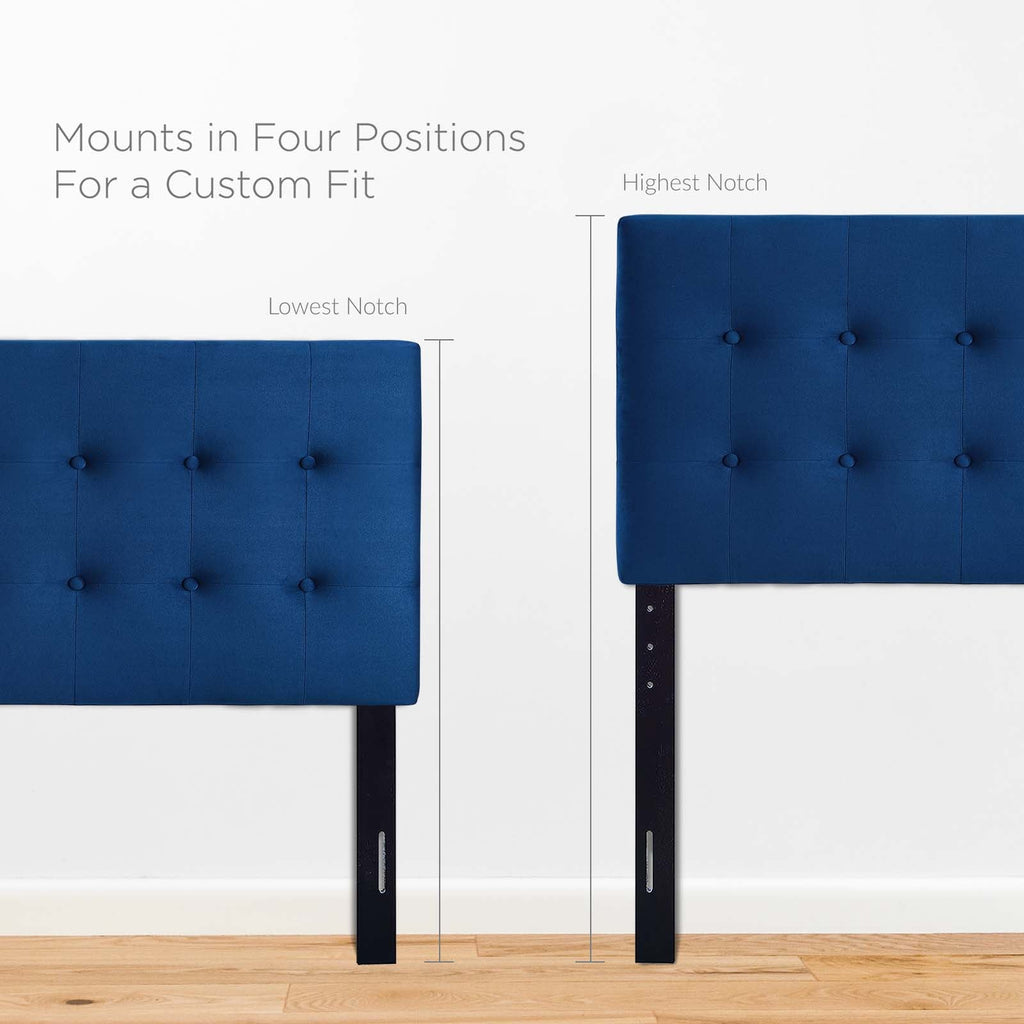 Emily Biscuit Tufted Performance Velvet Twin Headboard by Modway